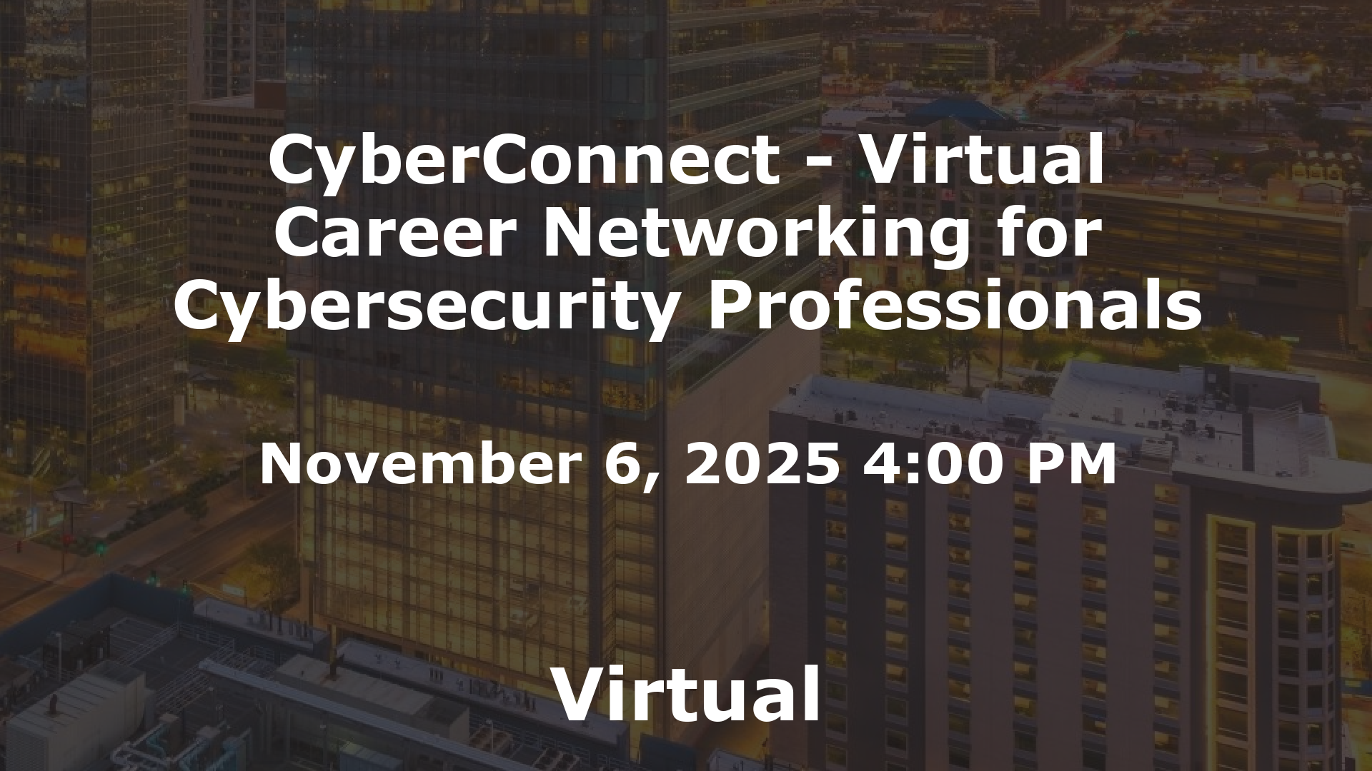 CyberConnect - Virtual Career Networking for Cybersecurity Professionals event image